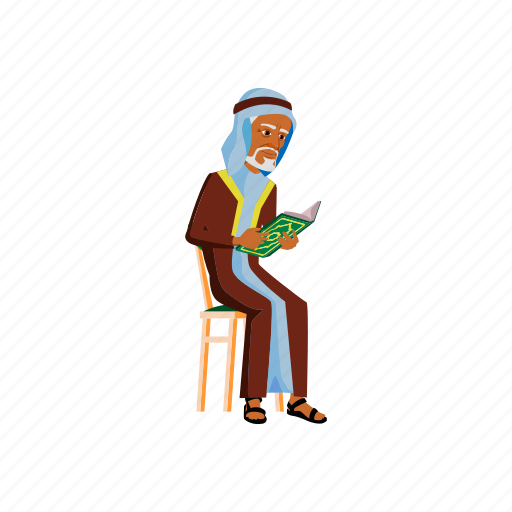 Man, aged, muslim, reading, koran, mosque, people icon - Download on Iconfinder
