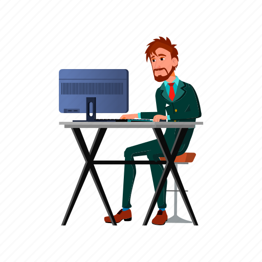 Man, young, businessman, search, job, online, people icon - Download on Iconfinder