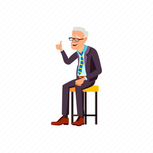 Man, laughing, elderly, from, grandchild, joke, people icon - Download on Iconfinder