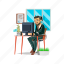 man, businessman, guy, writing, message, computer, people 