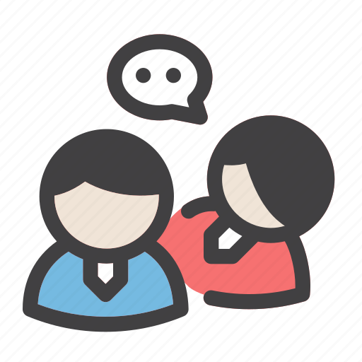 Worker, team, group, chat, talk, communication, conversasion icon - Download on Iconfinder