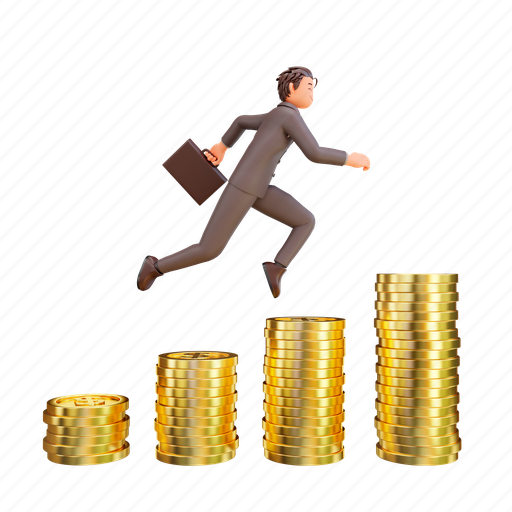 Dollar, business, bussinesman, money, finance, financial, payment 3D illustration - Download on Iconfinder