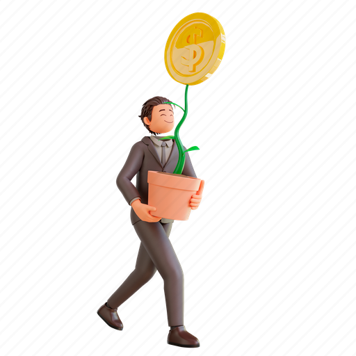 Bussinesman×, payment, finance, dollar, business, banking, money 3D illustration - Download on Iconfinder