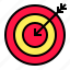 arrow, bussiness, goal, objective, target 