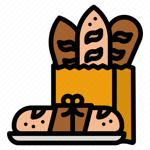 Baguette, bread, bakery, wheat, food icon - Download on Iconfinder