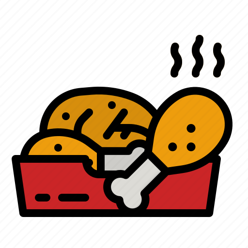 Chicken, leg, fried, junk, food icon - Download on Iconfinder