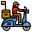 delivery, man, bike, takeaway, motorbike 