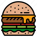 hamburger, burger, junk, food, fast