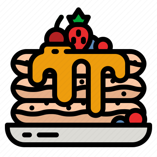Pancake, breakfast, food, butter, dessert icon - Download on Iconfinder