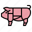 pig, meat, butcher, pork, part 