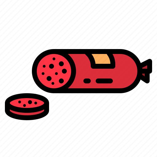 Salami, sausage, meat, food, butcher icon - Download on Iconfinder