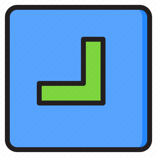 Bottom, right, direction, button, arrow icon - Download on Iconfinder