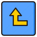 left, turn, arrow, direction, button