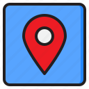 location, arrow, direction, button, pointer