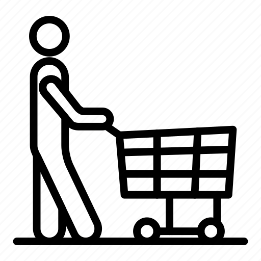 Cart, man, people, person, shopping, supermarket, trolley icon - Download on Iconfinder