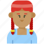avatar, braids, female, profile, user, woman 