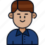 avatar, male, man, profile, short hair, user 