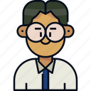 avatar, glasses, male, man, profile, short hair, user
