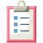 checklist, clipboard, delivery service, document, list, logistics, paper 