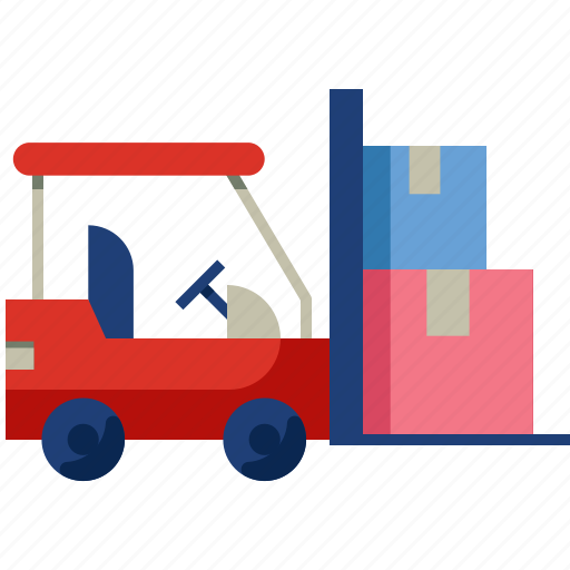 Delivery, forklift, logistics, shipping, transport, warehouse icon - Download on Iconfinder