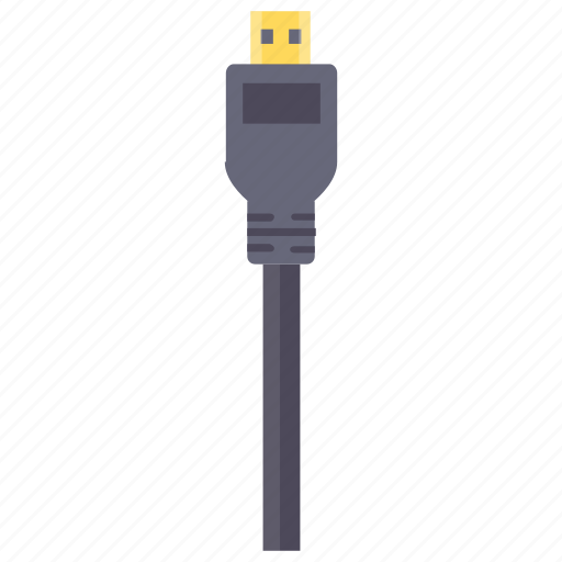 Computer cable, data cable, displayport, images cable, mini usb icon - Download on Iconfinder