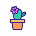 cacti, cactus, contour, flower, plant, silhouette