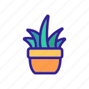 cacti, cactus, contour, plant, silhouette