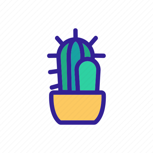 Cacti, cactus, contour, growth, plant, silhouette icon - Download on Iconfinder