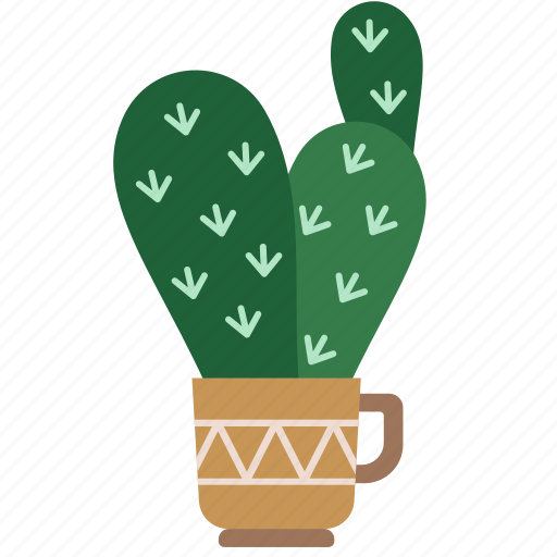 Cactus, botany, pot, potted plant icon - Download on Iconfinder