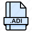 adi, file, file extension, file format, file type 