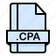 cpa, file, file extension, file format, file type 