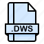 dws, file, file extension, file format, file type 
