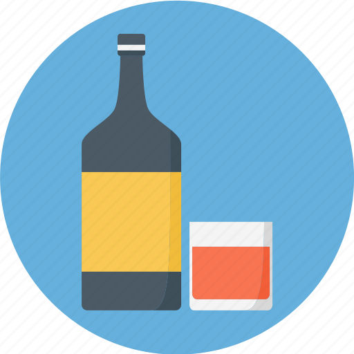 Alcohol, booze, bottle, bottle and glas, glass, red wine, wine icon - Download on Iconfinder