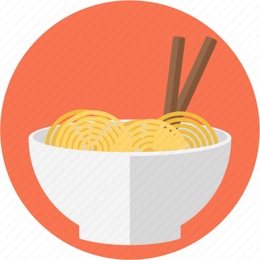 Asian food, bowl, bowl of noodles, chinese feed, eating sticks, noodles, noodles bowl icon - Download on Iconfinder