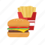 burger, fast food, food, french fries, junk food 