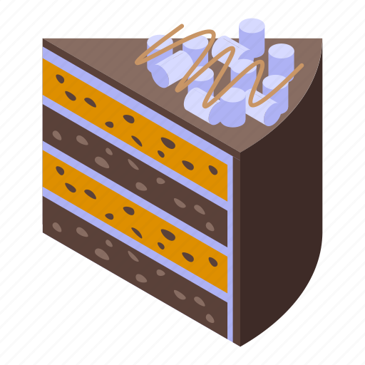 Slice, cake, isometric icon - Download on Iconfinder