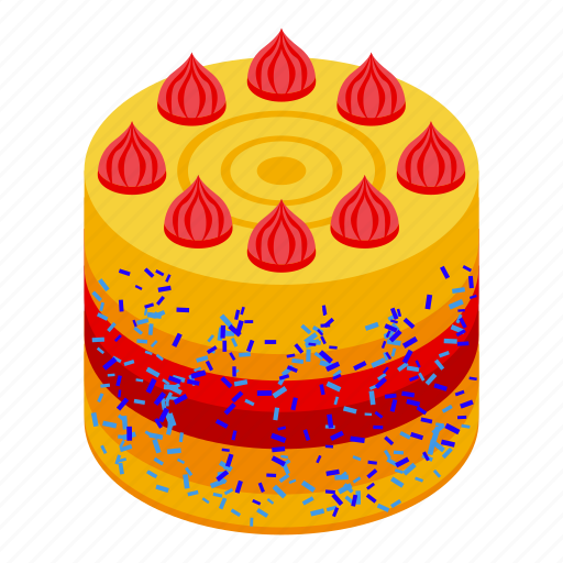 Dessert, cake, isometric icon - Download on Iconfinder