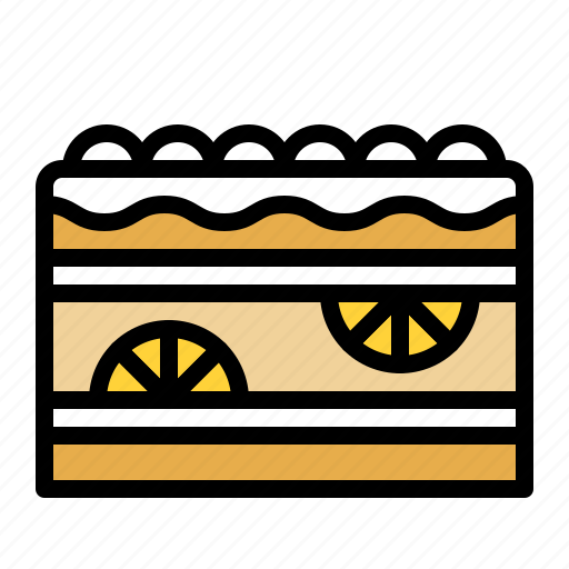 Bakery, cake, dessert, orange, sweet icon - Download on Iconfinder
