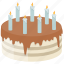 birthday cake, black forest cake, candles cake, dessert, sweet food 