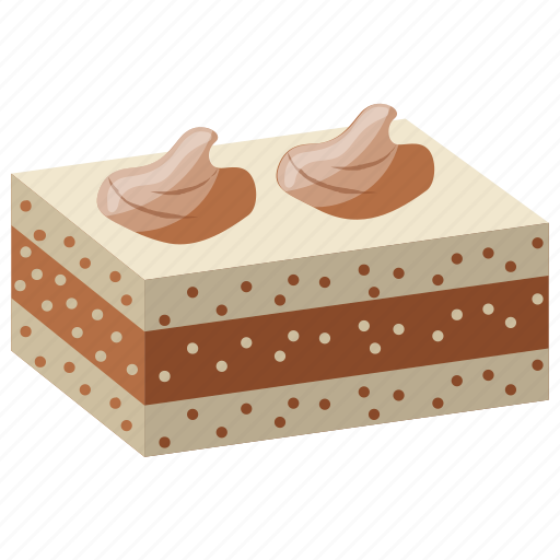 Chocolate shortbread, coffee chocolate flavoured, mocha pastry, randalín, vínarterta icon - Download on Iconfinder