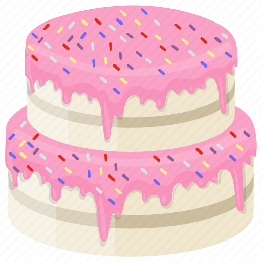 Confectionery, confetti cake, funfetti layer cake, layer cake, sprinkle cake icon - Download on Iconfinder