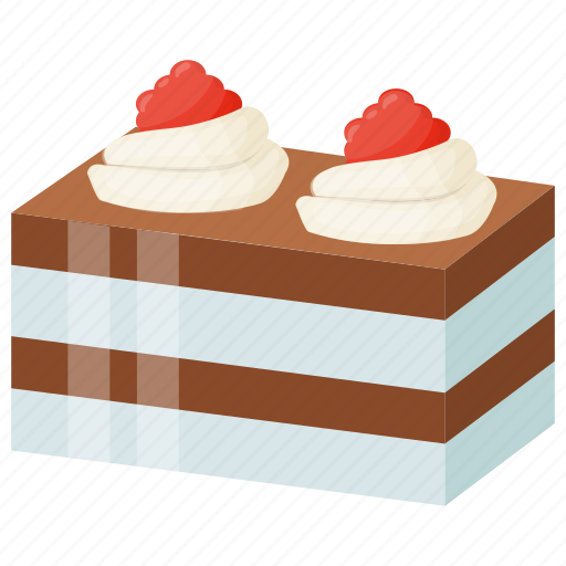 Cake piece, cake slice, chocolate cake, dessert, vanilla chocolate pastry icon - Download on Iconfinder