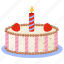 birthday cake, candle cake, dacquoise cake, dessert cake, party cake 