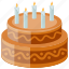 birthday cake, candles cake, chocolate cake, dessert, sweet food 