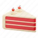 red, velvet, red valvet, cake, food, dessert, sweet, cherry, cream cake 