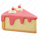 sponge, cake, strawberry, cream, dessert, food, sweet, cherry, bakery 