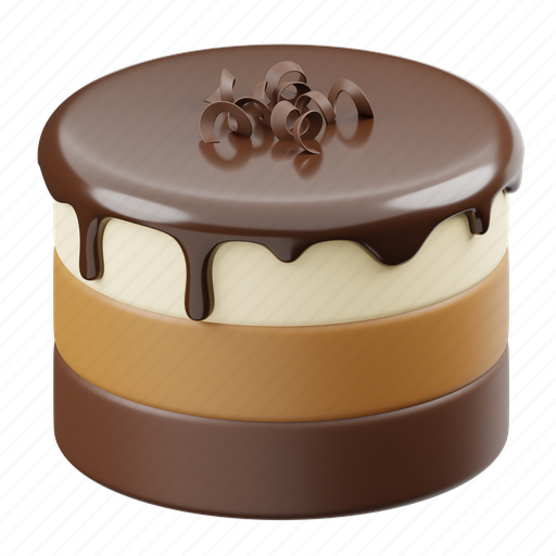 Mousse, cake, chocolate, cream, dessert, food, sweet 3D illustration - Download on Iconfinder