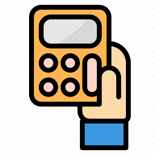 Business, calculator, hand, math, tool icon - Download on Iconfinder