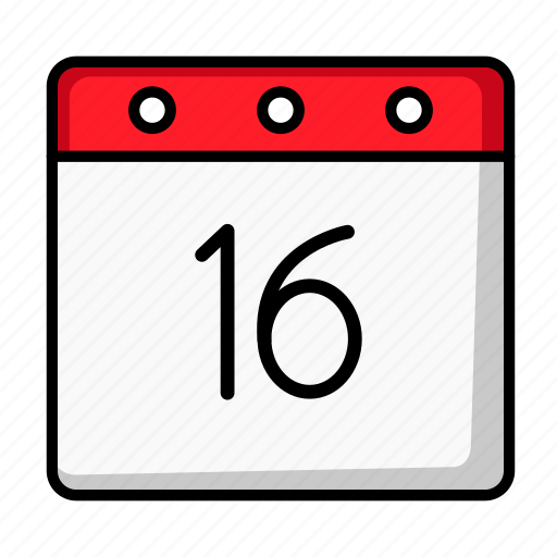 Calendar, sixteen, date, schedule, days, appointment, event icon - Download on Iconfinder