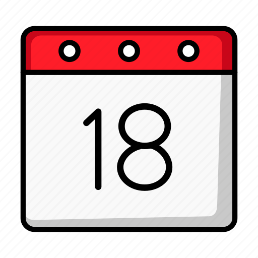 Calendar, date, schedule, eighteen, days, appointment, event icon - Download on Iconfinder